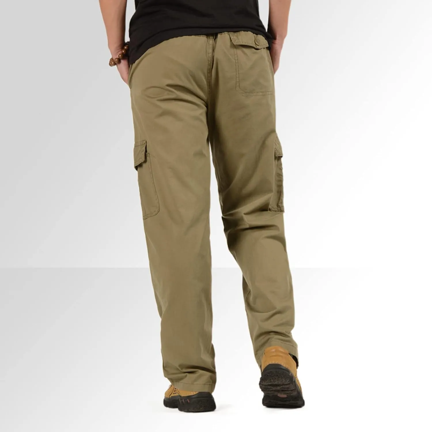 Men's Cargo Sweatpants Sweatpants for Men Men's Active Basic Jogger Fleece Joggers Pants Men Outdoor Pocket Drawstring