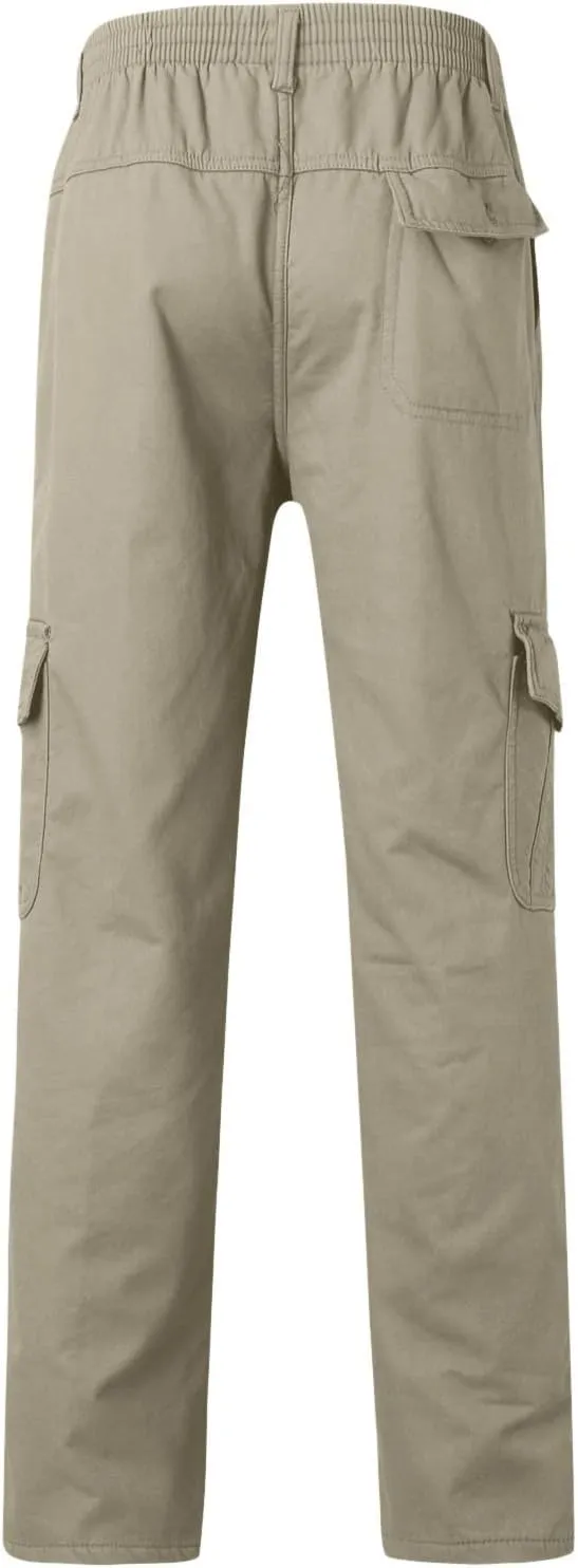 Men's Cargo Sweatpants Sweatpants for Men Men's Active Basic Jogger Fleece Joggers Pants Men Outdoor Pocket Drawstring