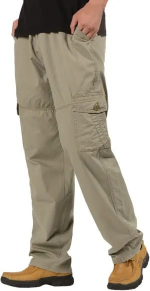 Men's Cargo Sweatpants Sweatpants for Men Men's Active Basic Jogger Fleece Joggers Pants Men Outdoor Pocket Drawstring