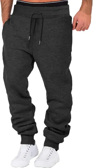 Men's Cargo Sweatpants with Pockets Men Sweatpants Men's Basic Active Fleece Jogger Pants Regular and Big & Tall Sizes