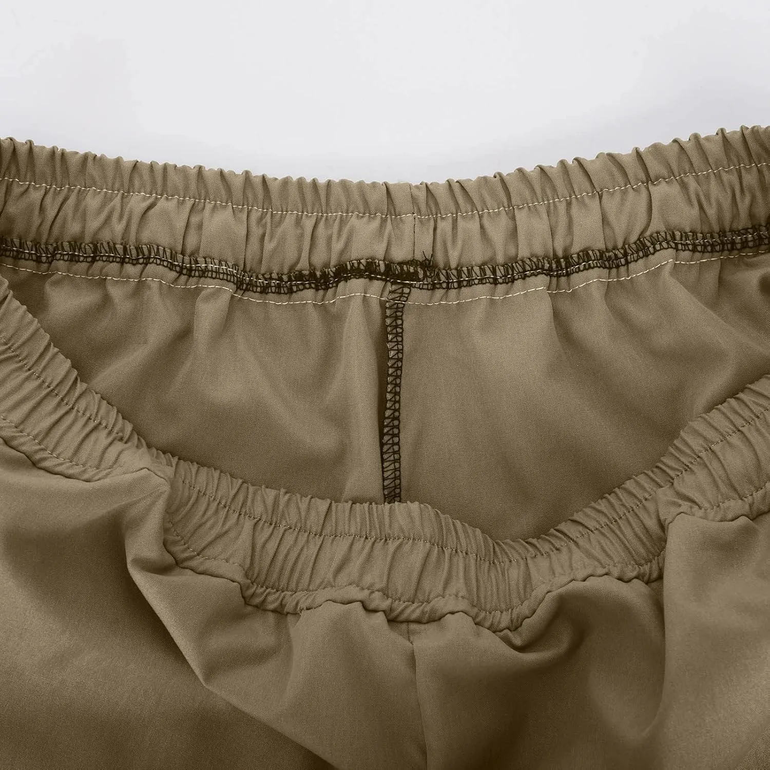 Men's Casual Beach Shorts Summer Baggy Soft Fit Drawstring Elastic Waist Shorts with Pockets Quick Dry Shorts