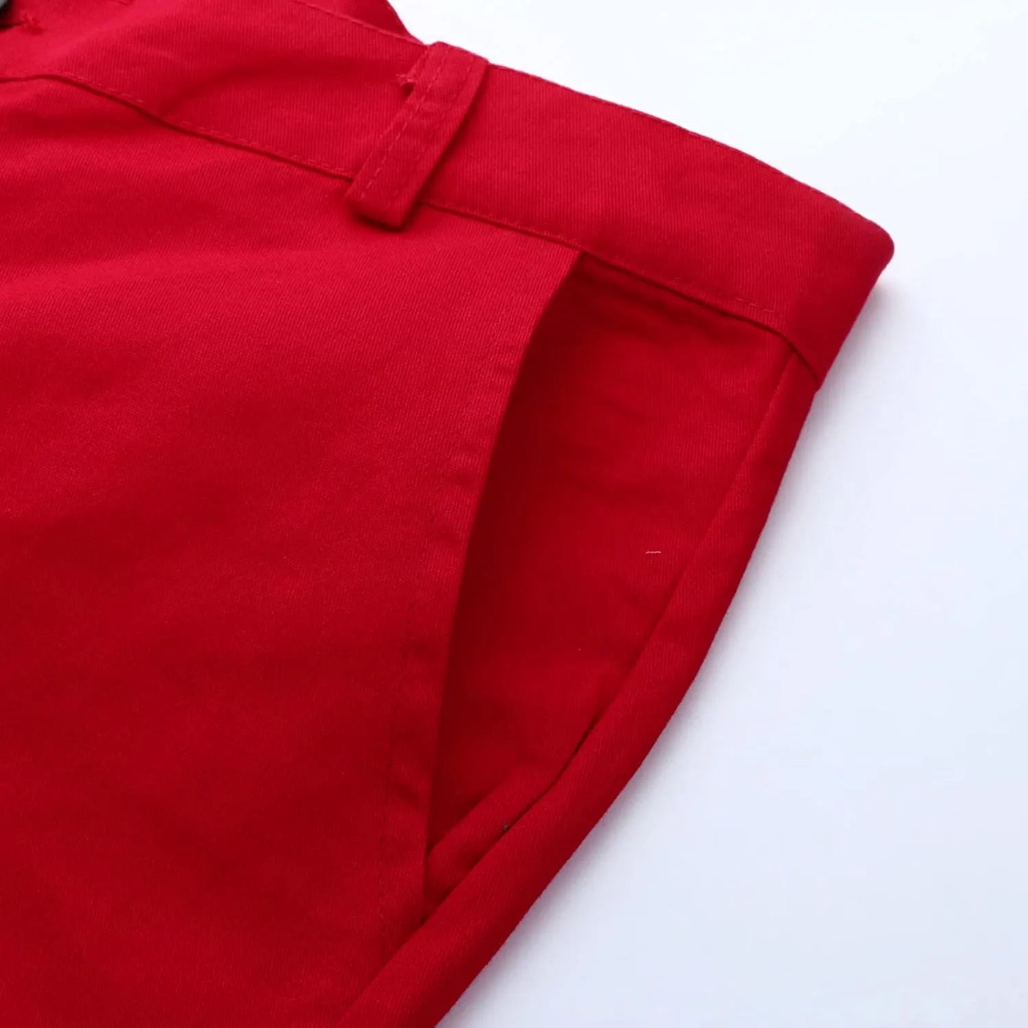 Mens Casual Outdoor Pants Lightweight Cotton Twill Elastic Waist Tapered Joggers Chino Pants with Pockets