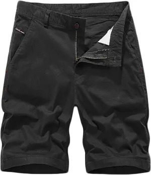 Mens Chino Shorts Realxed Fit Flat Front Casual Golf Shorts Lightweight Summer Outdoor Cargo Shorts Short Pants