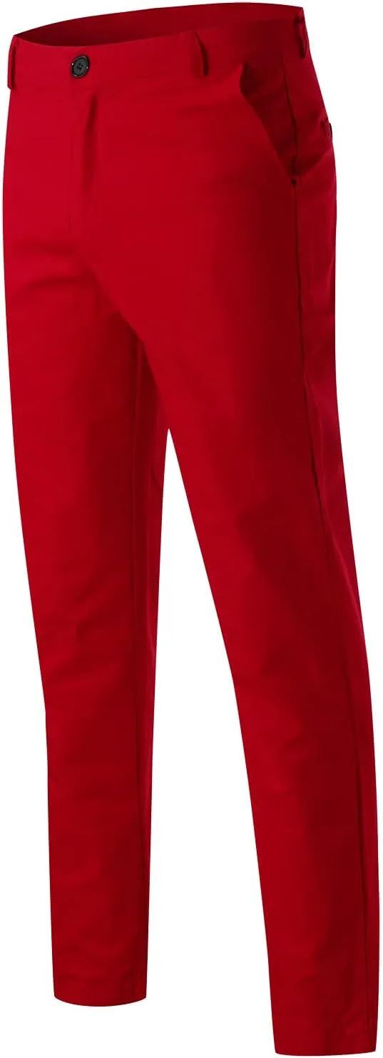 Men's Classic-Fit Wrinkle-Resistant Flat-Front Chino Pant (Available in Big & Tall) Slim-Fit Casual with Pockets