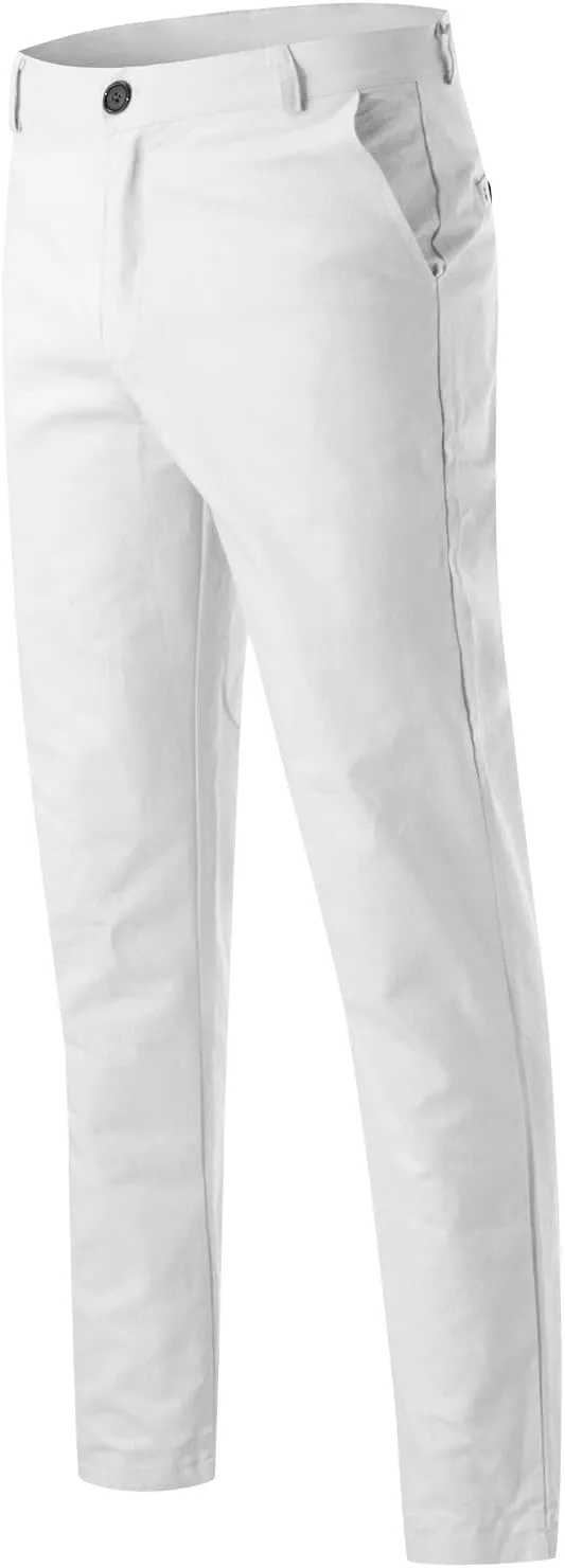 Men's Classic-Fit Wrinkle-Resistant Flat-Front Chino Pant (Available in Big & Tall) Slim-Fit Casual with Pockets