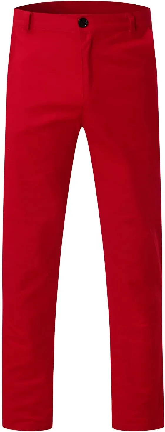 Men's Classic-Fit Wrinkle-Resistant Flat-Front Chino Pant (Available in Big & Tall) Slim-Fit Casual with Pockets