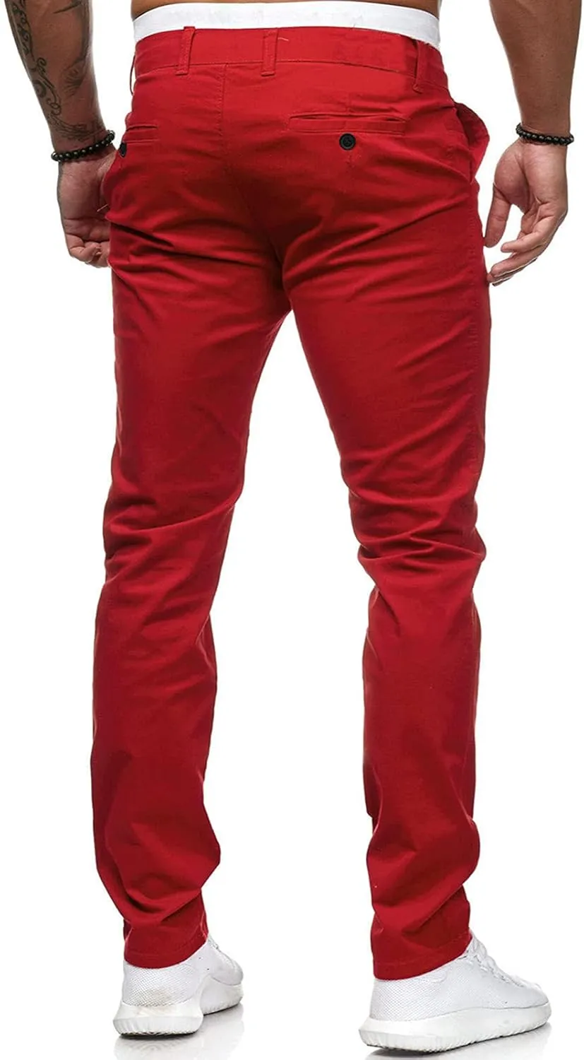 Men's Classic-Fit Wrinkle-Resistant Flat-Front Chino Pant (Available in Big & Tall) Slim-Fit Casual with Pockets