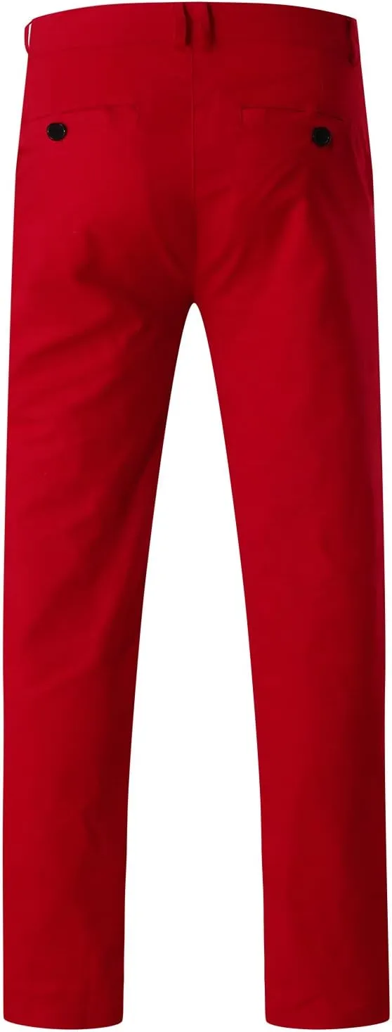 Men's Classic-Fit Wrinkle-Resistant Flat-Front Chino Pant (Available in Big & Tall) Slim-Fit Casual with Pockets