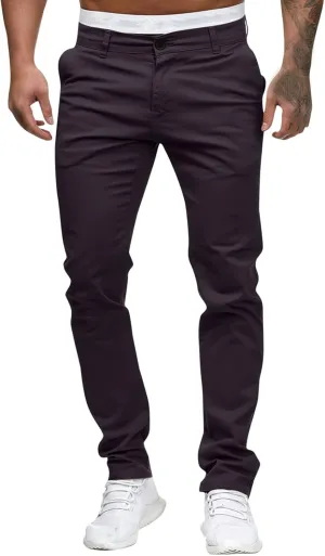 Men's Classic-Fit Wrinkle-Resistant Flat-Front Chino Pant (Available in Big & Tall) Slim-Fit Casual with Pockets