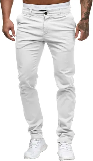 Men's Classic-Fit Wrinkle-Resistant Flat-Front Chino Pant (Available in Big & Tall) Slim-Fit Casual with Pockets