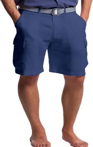 Mens Cotton Linen Shorts 2024 Elastic Waist Drawstring Casual Summer Beach Yoga Shorts Lightweight Board Shorts