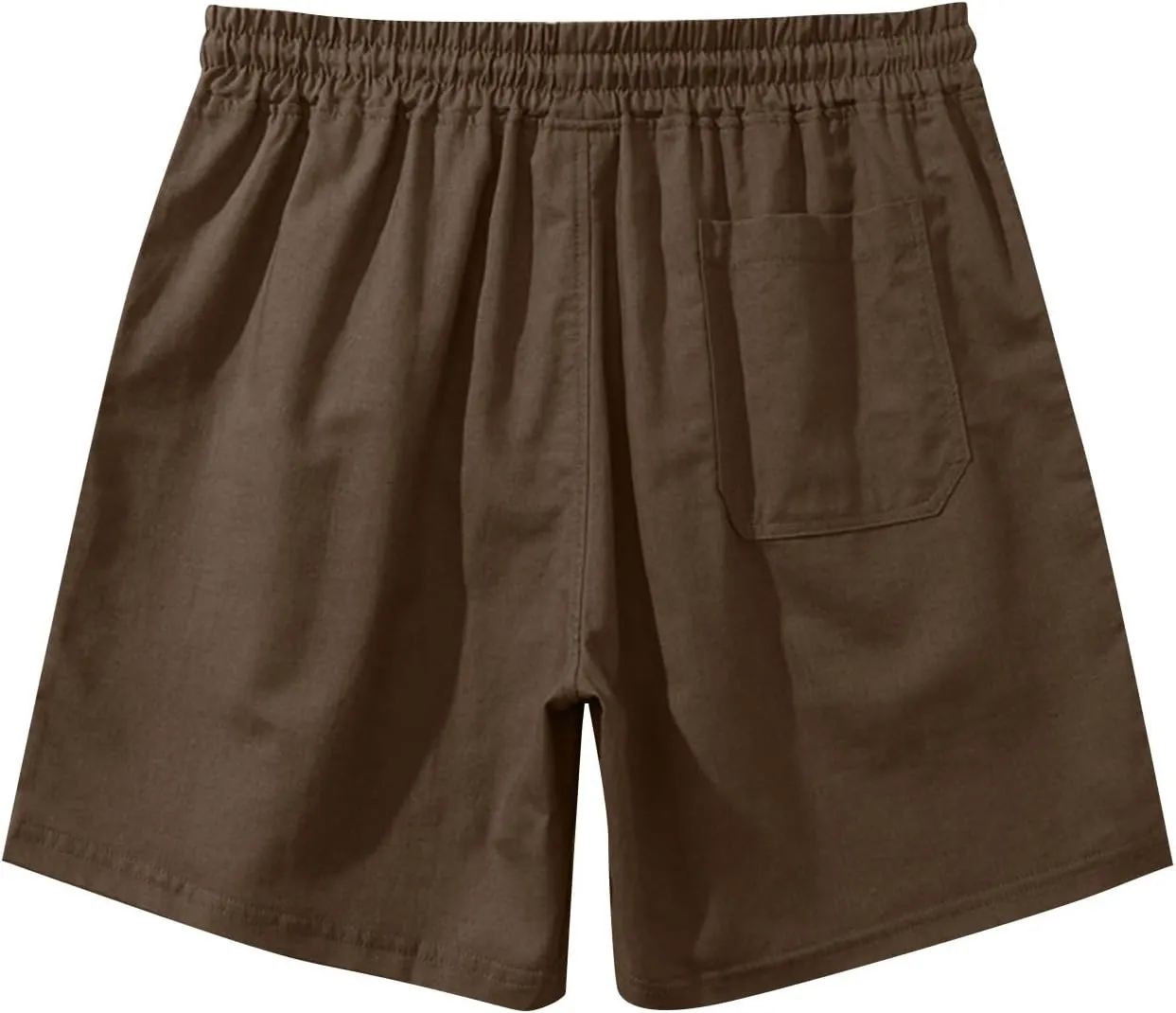 Men's Linen Shorts Slim-fit 5" Flat Front Casual Summer Stretch Shorts Golf Beach Shorts with Pockets