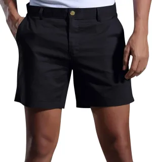 Men's Linen Shorts Slim-fit 5" Flat Front Casual Summer Stretch Shorts Golf Beach Shorts with Pockets