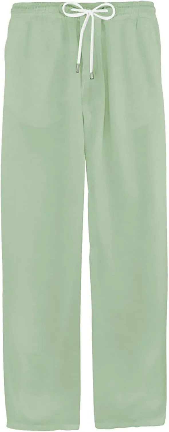 Mens Plaid Pajamas Pants Drawstring Pull On Bottoms Lightweight Casual Jogger Sweatpants with Pockets Tapered Slacks