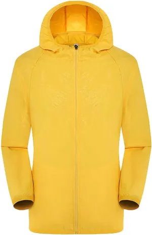 Mens Rain Coat Softshell Lightweight Waterproof Jacket Windproof Rain Hooded Jackets for Men Hiking Cycling Travel