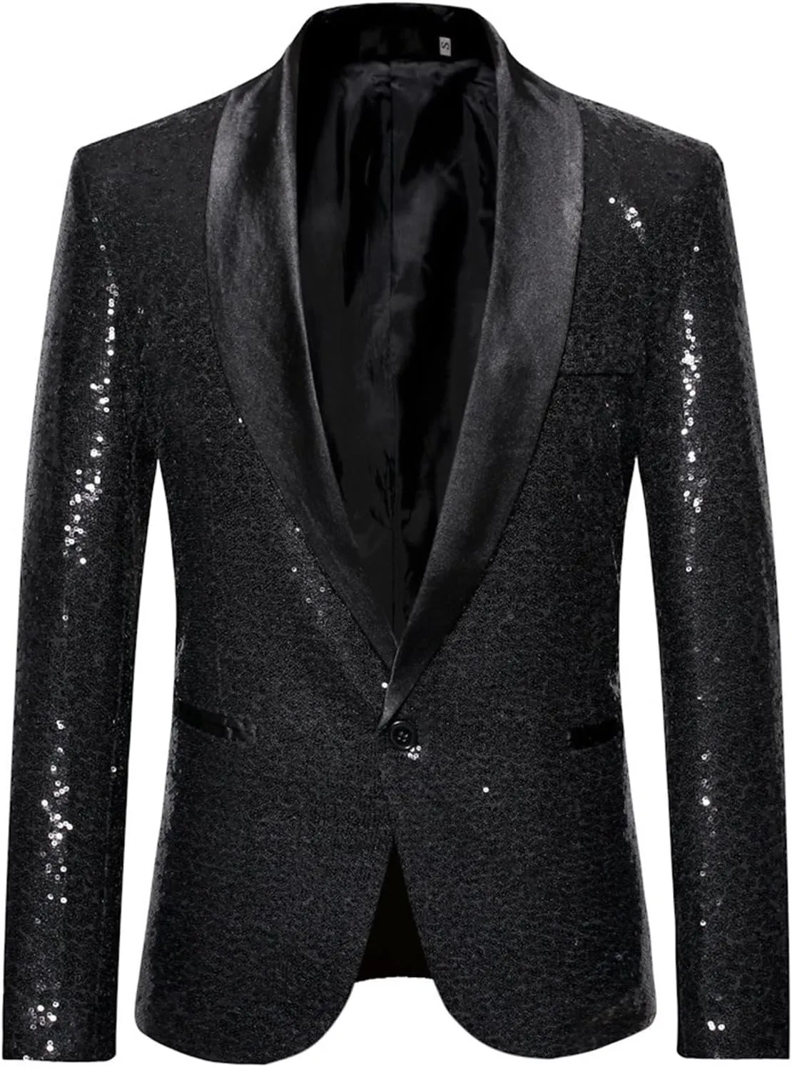 Mens Sequin Blazer Tuxedo Party Prom Wedding Tuxedo One Button Jacket Swallowtail Dinner Party Wedding Blazer Suit Jacket