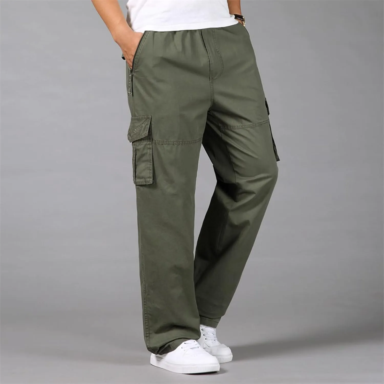 Mens Sweatpants with Pockets Big and Tall Heavyweight Cargo Pants Men's Slim Jogger Pants Tapered Athletic Sweatpants