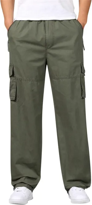 Mens Sweatpants with Pockets Big and Tall Heavyweight Cargo Pants Men's Slim Jogger Pants Tapered Athletic Sweatpants