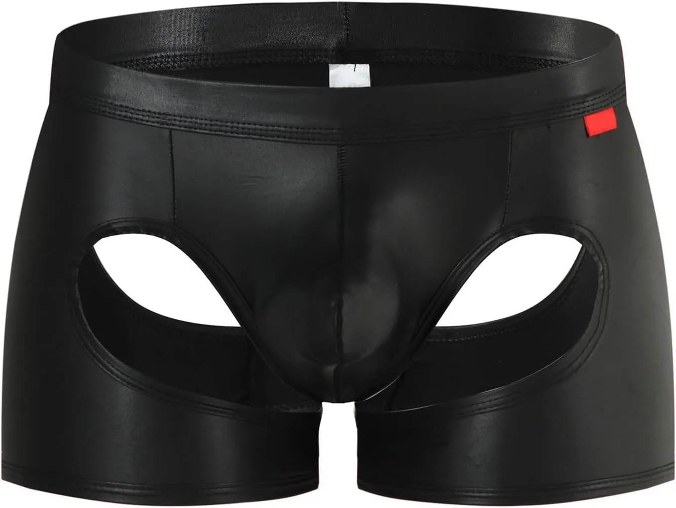 Mens T Shaped Pants Leather Double Open Cut Underwear Color Matching Mesh Low Waisted Brazilian Brazilian Underwear