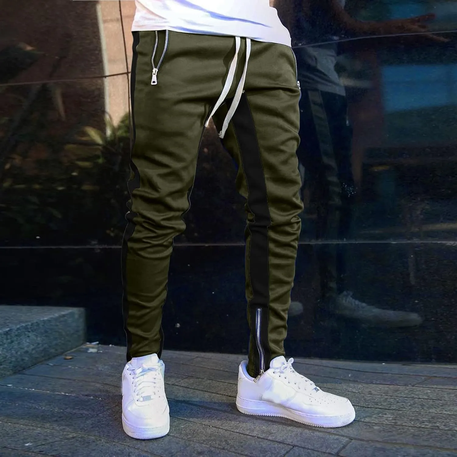 Mens Workout Cargo Sweatpants Joggers Sports Pants Cotton Cargo Pants Sweatpant Trousers Mens Long Pants Men's Jogger