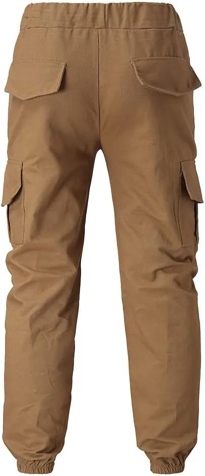 Mens Workout Cargo Sweatpants Trousers Slim Fit Stretch Pants Plaid Sweatpants Mens Fashion Joggers Sports Pants Mens