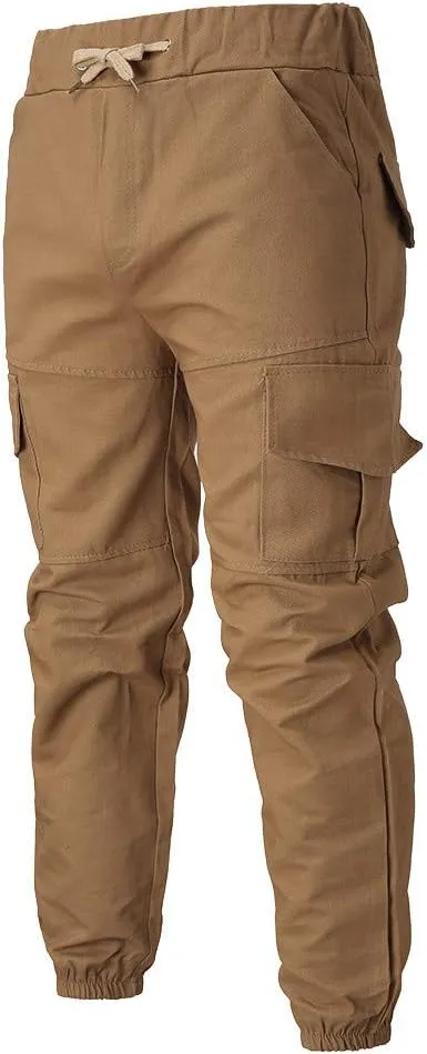 Mens Workout Cargo Sweatpants Trousers Slim Fit Stretch Pants Plaid Sweatpants Mens Fashion Joggers Sports Pants Mens