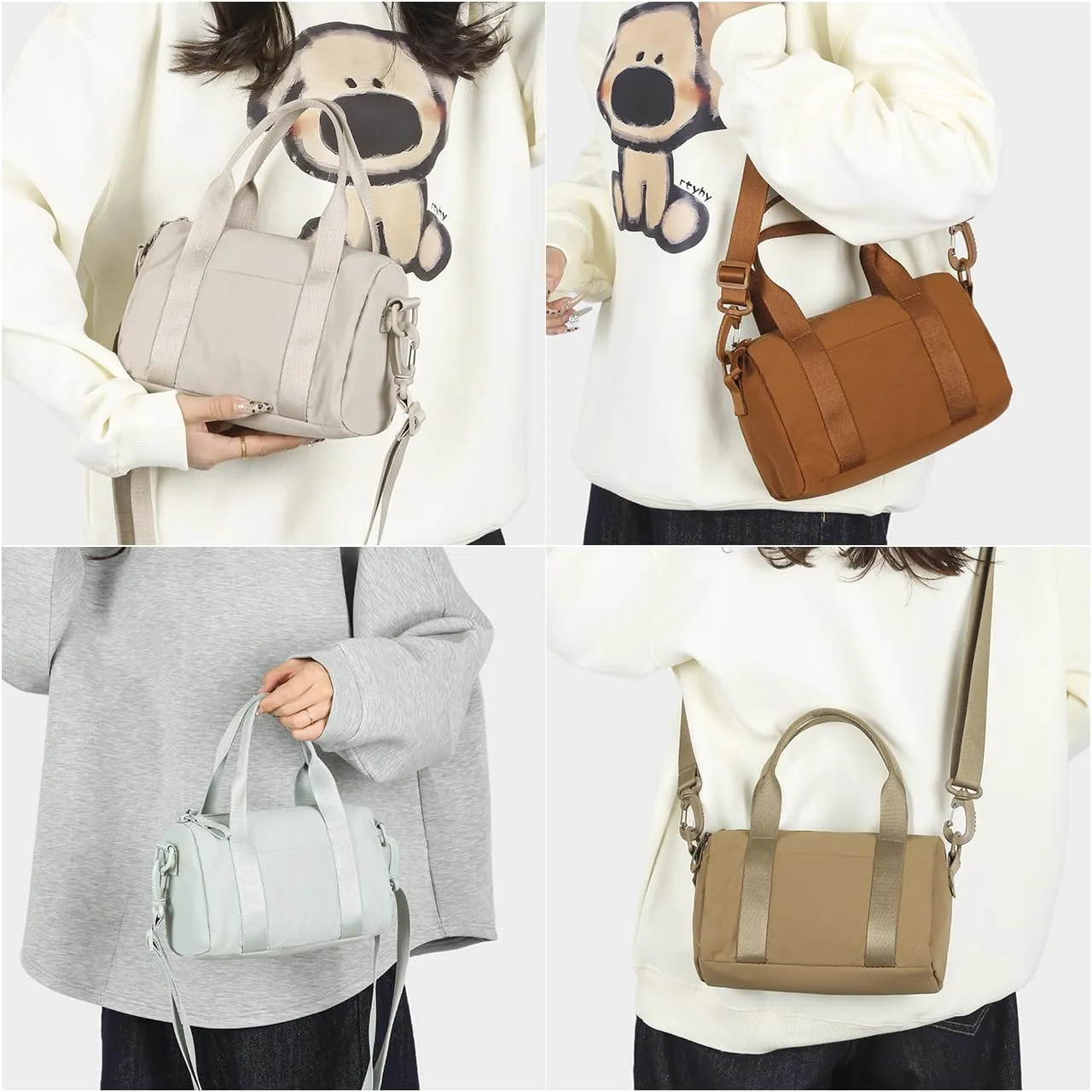 Mini Gym Bag for Women Small Sling Bag for Cute Travel Duffle Bags Workout Sport Crossbody Bag Personal Item Bags Grey