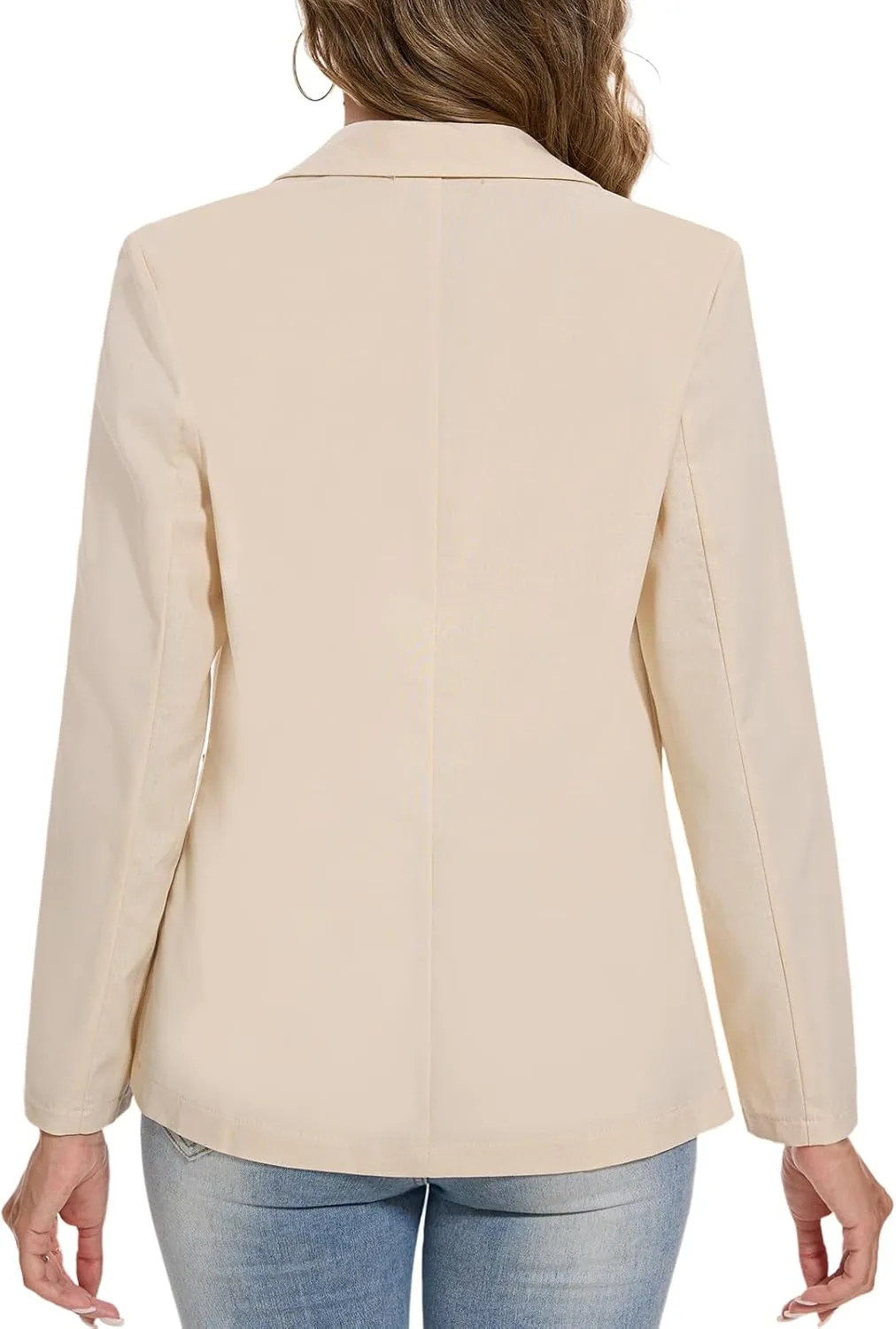 MINTLIMIT Womens Linen Cotton Blazer Casual Long Sleeve Button Front Lightweight Spring Summer Jacket Blazers with Pockets