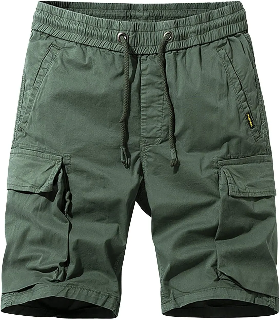 Muscularfit Mens Casual Shorts Drawstring Elastic Waist Multi Pocket Cargo Shorts Summer Beach Work Athletic Tooling Shorts