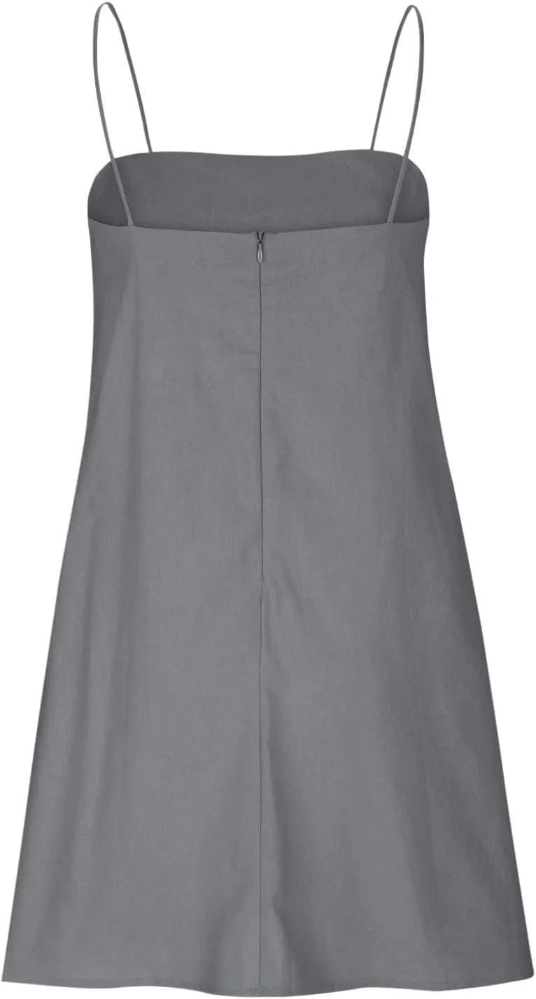 NaRHbrg Womens Spaghetti Strap Mini Dress Casual Loose Slip Sundress Sleeveless Summer Beach Dresses Lightweight Tunic