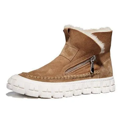 New Fur One Boot Men's Leather Wool And Fleece