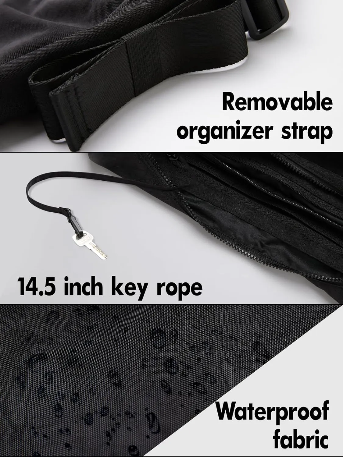 Nylon Crescent Bag - Casual Shoulder Crossbody with Adjustable Strap & Dual Interior Pockets