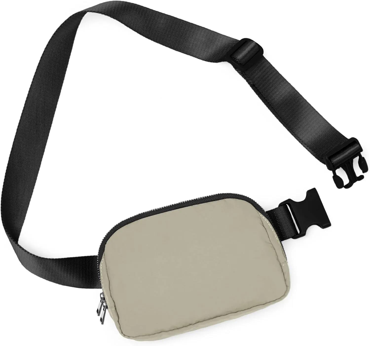 ODODOS Everywhere Belt Bag with Adjustable Strap, Small Waist Pouch Fanny Pack for Workout Running Travelling Hiking, Khaki