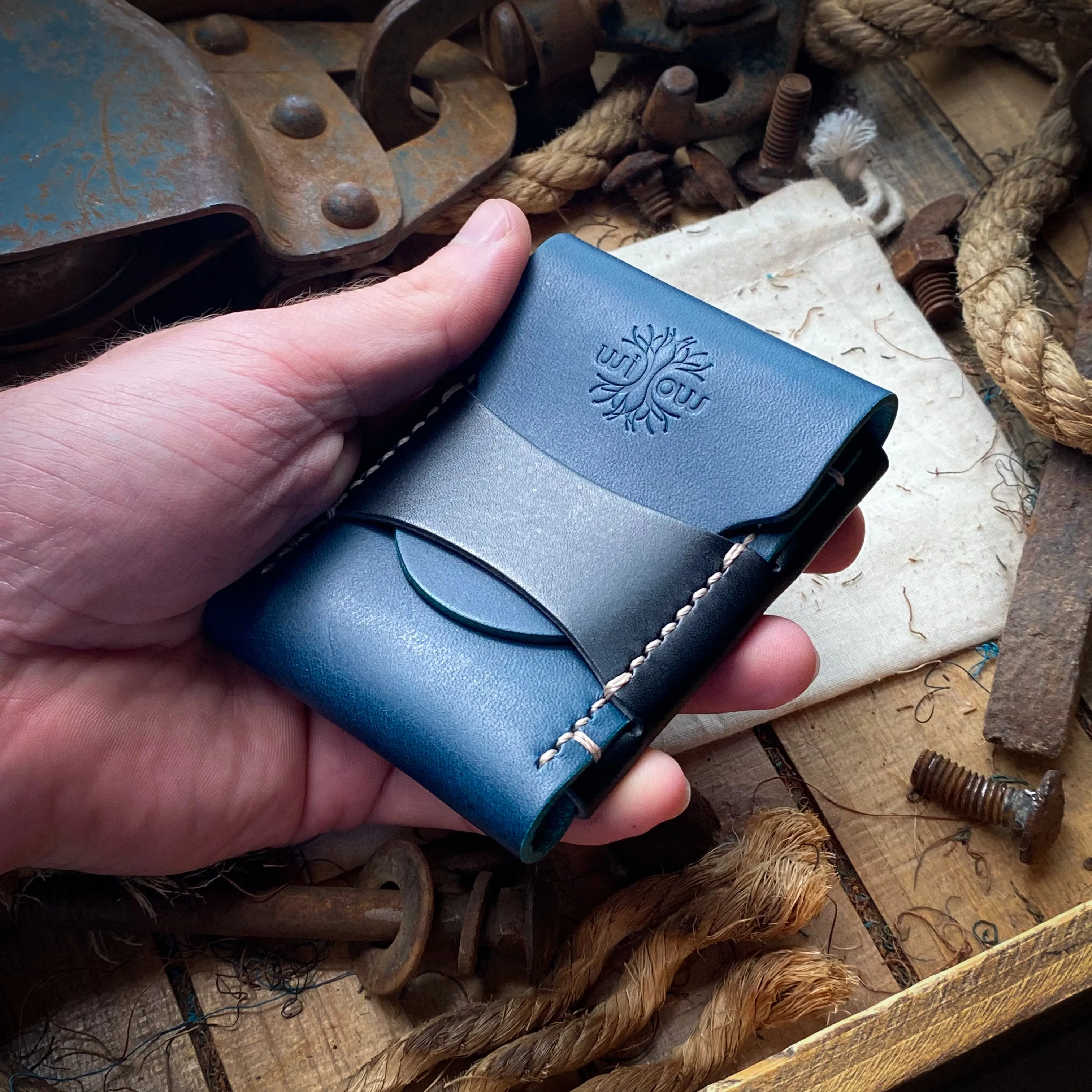 Original Luxe Minimalist Wallet - Ocean Blue and Black
