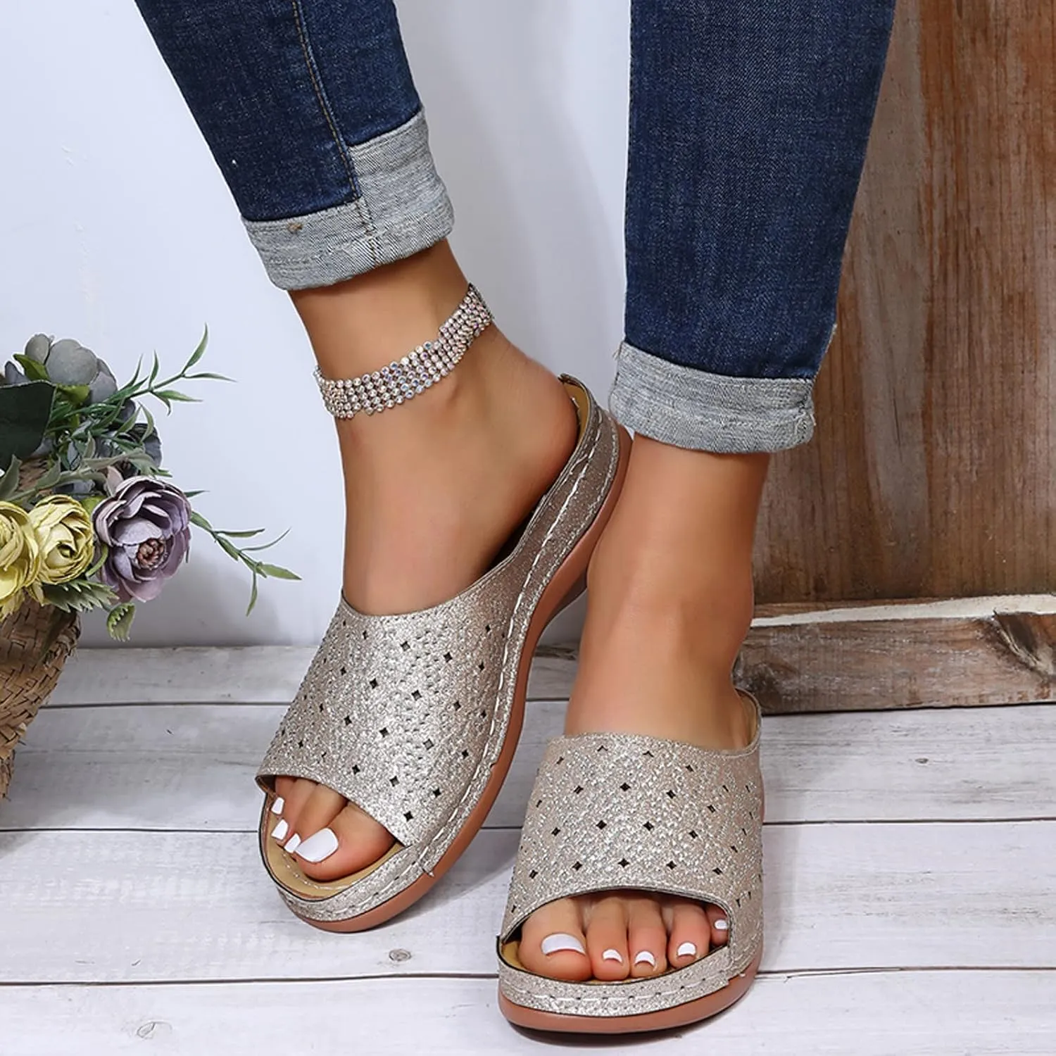 Orthopedic Sandals for Women 2025 Wide Feet Orthotic Beach Sandals Dressy Orthotic Walking Sandals Comfort Summer Shoes2