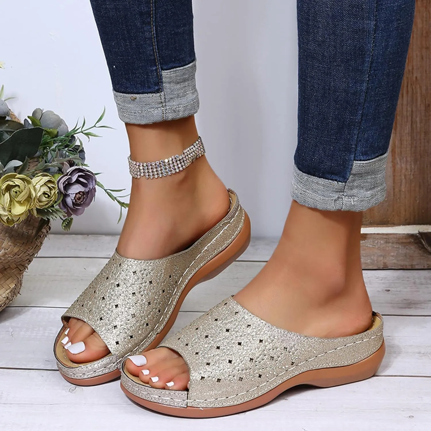 Orthopedic Sandals for Women 2025 Wide Feet Orthotic Beach Sandals Dressy Orthotic Walking Sandals Comfort Summer Shoes2