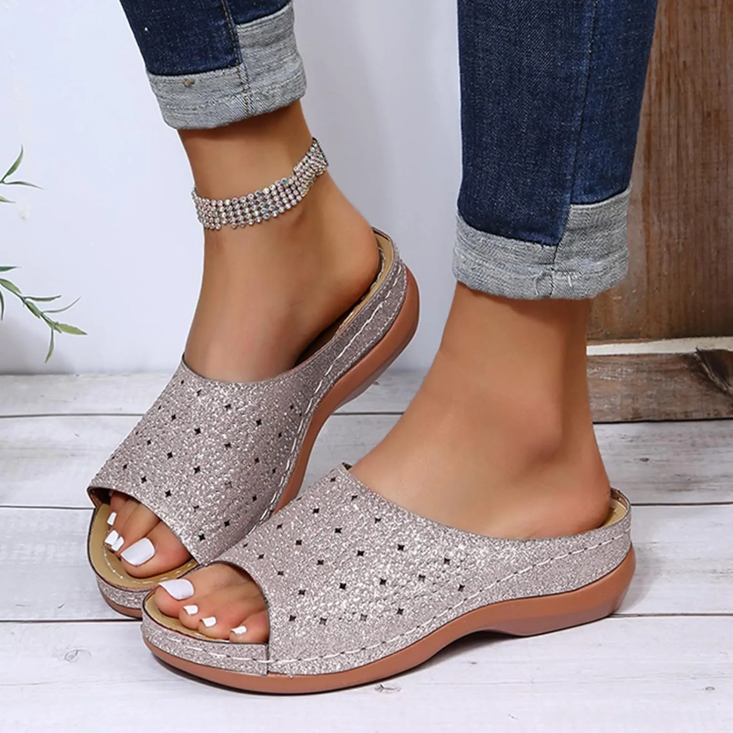 Orthopedic Sandals for Women 2025 Wide Feet Orthotic Beach Sandals Dressy Orthotic Walking Sandals Comfort Summer Shoes2