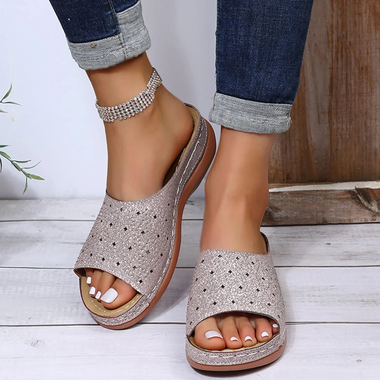 Orthopedic Sandals for Women 2025 Wide Feet Orthotic Beach Sandals Dressy Orthotic Walking Sandals Comfort Summer Shoes2