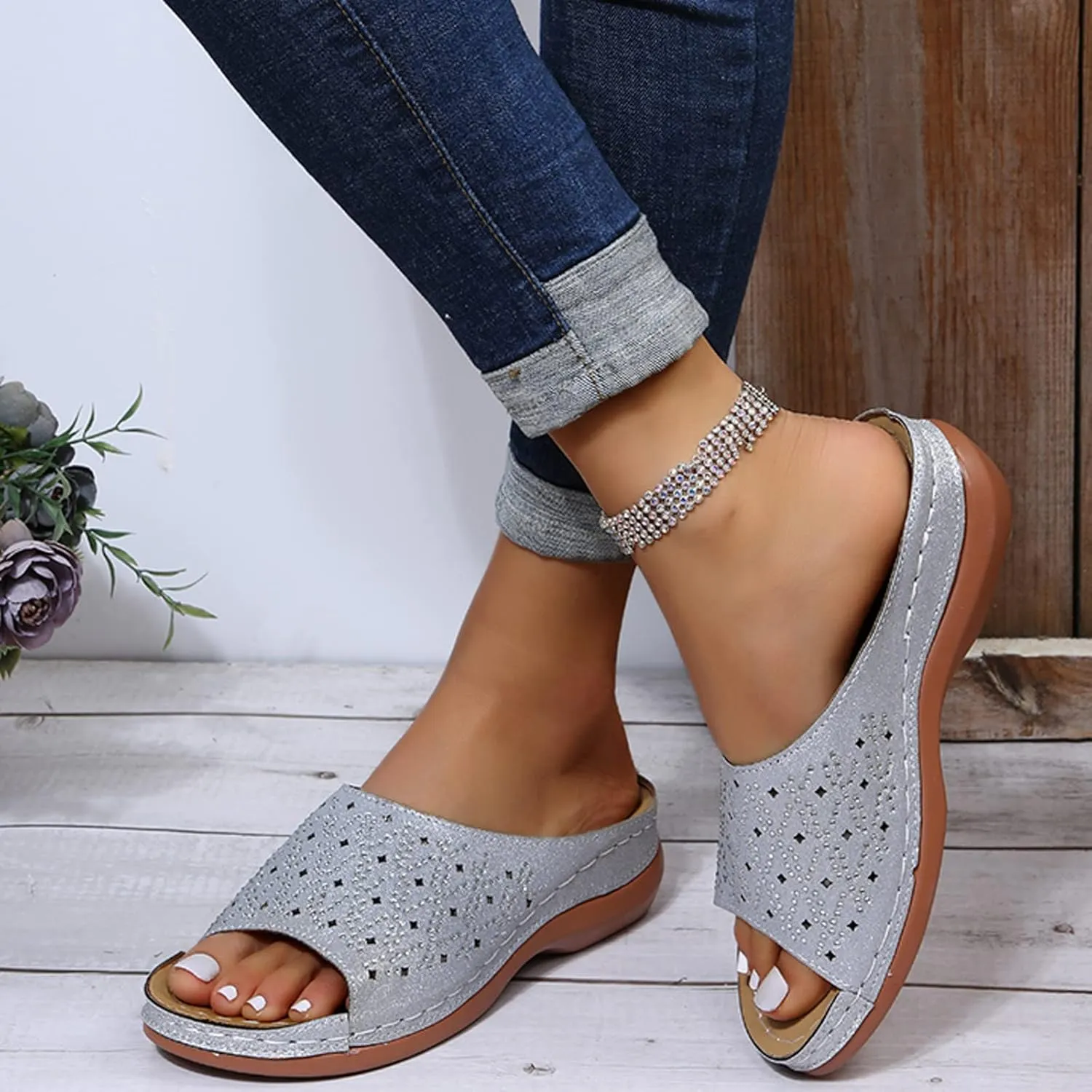 Orthopedic Sandals for Women 2025 Wide Feet Orthotic Beach Sandals Dressy Orthotic Walking Sandals Comfort Summer Shoes2