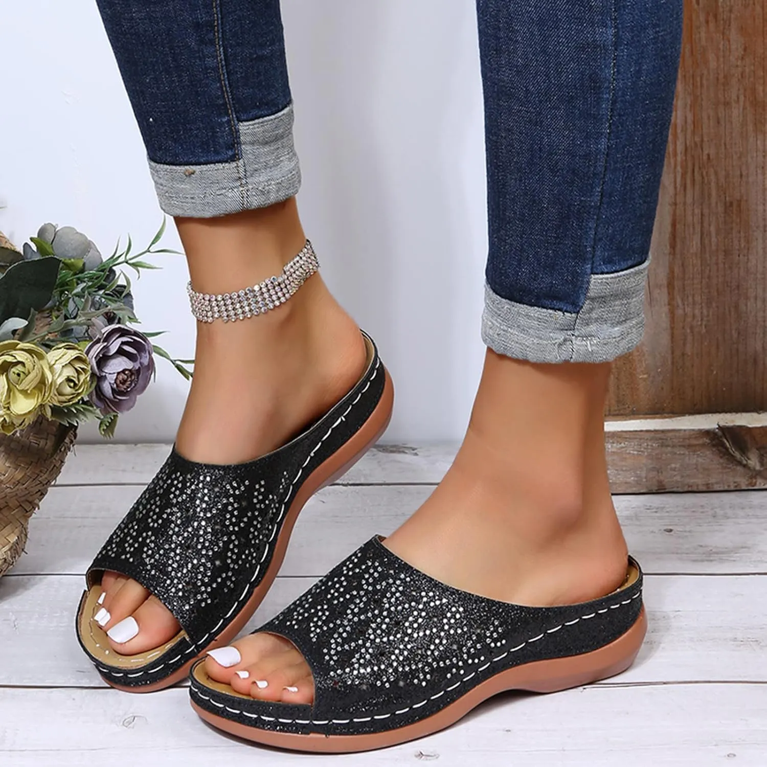 Orthopedic Sandals for Women 2025 Wide Feet Orthotic Beach Sandals Dressy Orthotic Walking Sandals Comfort Summer Shoes2