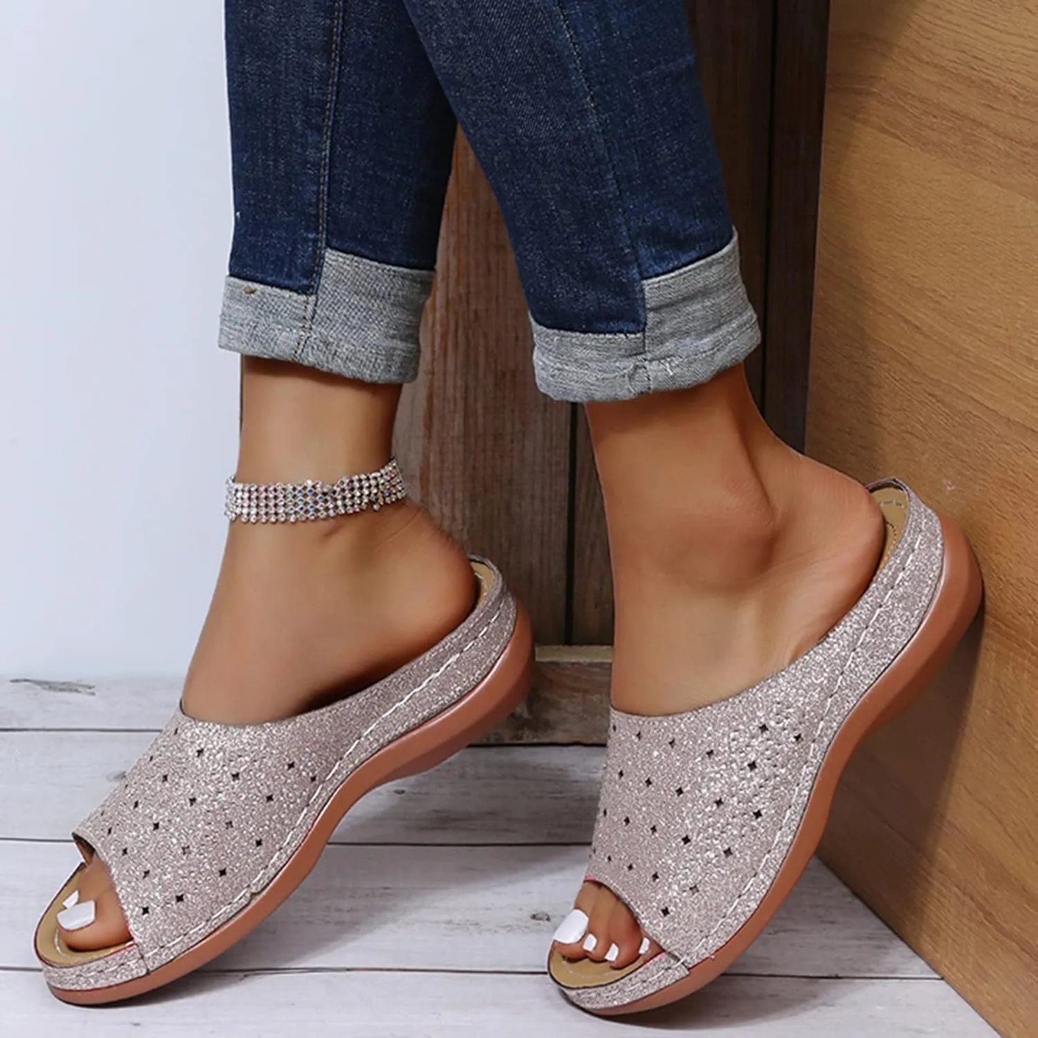 Orthopedic Sandals for Women 2025 Wide Feet Orthotic Beach Sandals Dressy Orthotic Walking Sandals Comfort Summer Shoes2