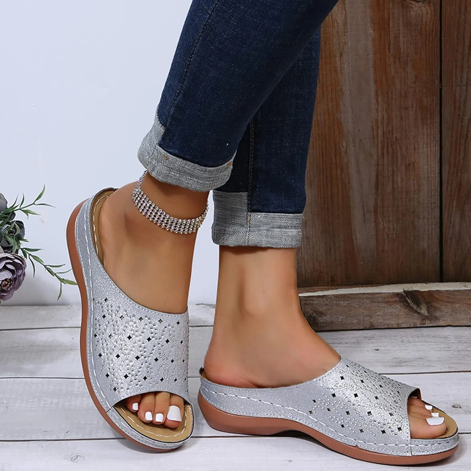 Orthopedic Sandals for Women 2025 Wide Feet Orthotic Beach Sandals Dressy Orthotic Walking Sandals Comfort Summer Shoes2