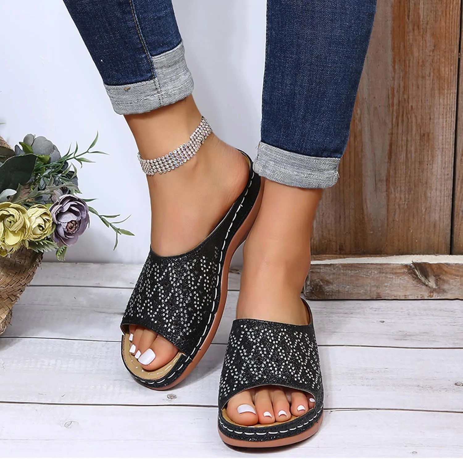 Orthopedic Sandals for Women 2025 Wide Feet Orthotic Beach Sandals Dressy Orthotic Walking Sandals Comfort Summer Shoes2