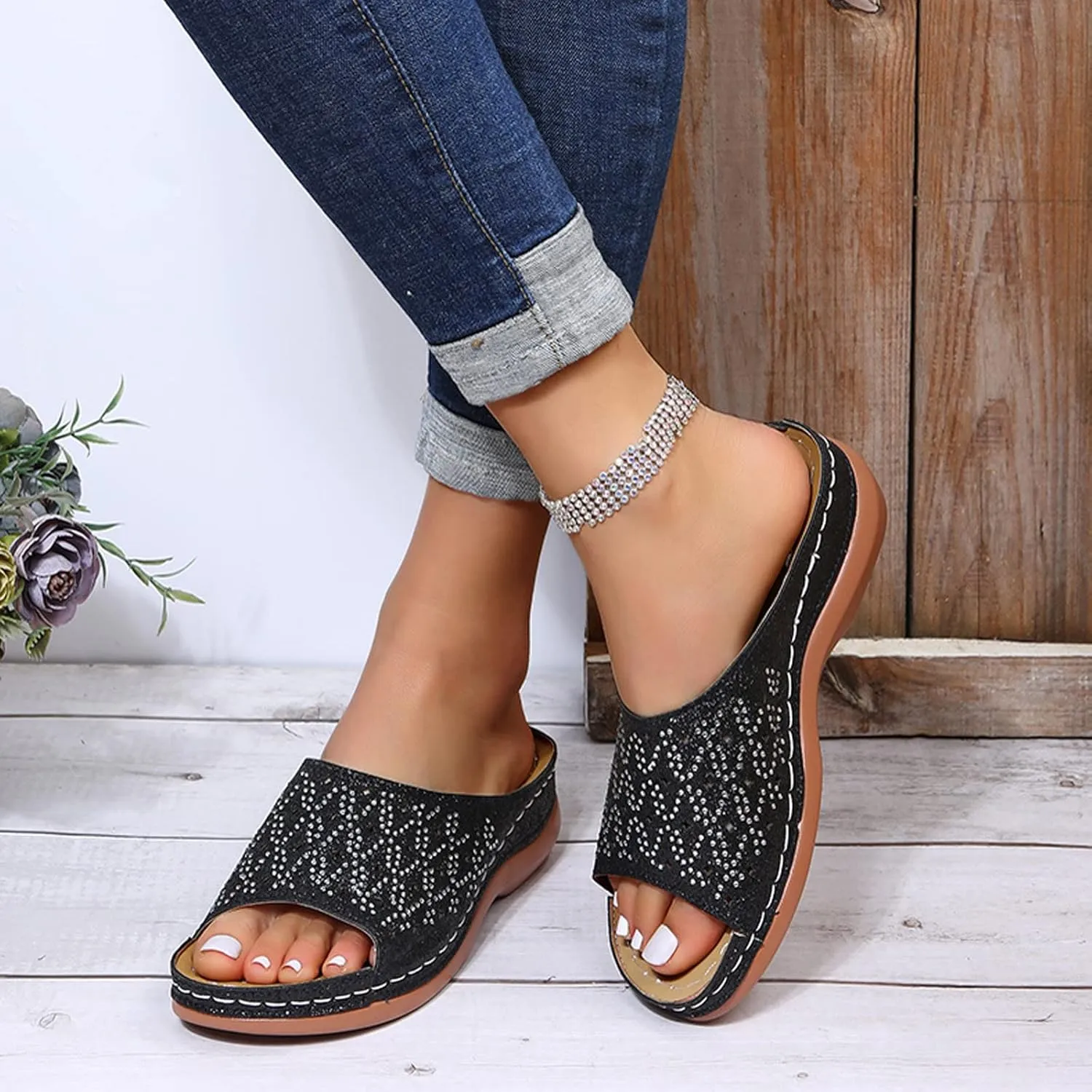 Orthopedic Sandals for Women 2025 Wide Feet Orthotic Beach Sandals Dressy Orthotic Walking Sandals Comfort Summer Shoes2