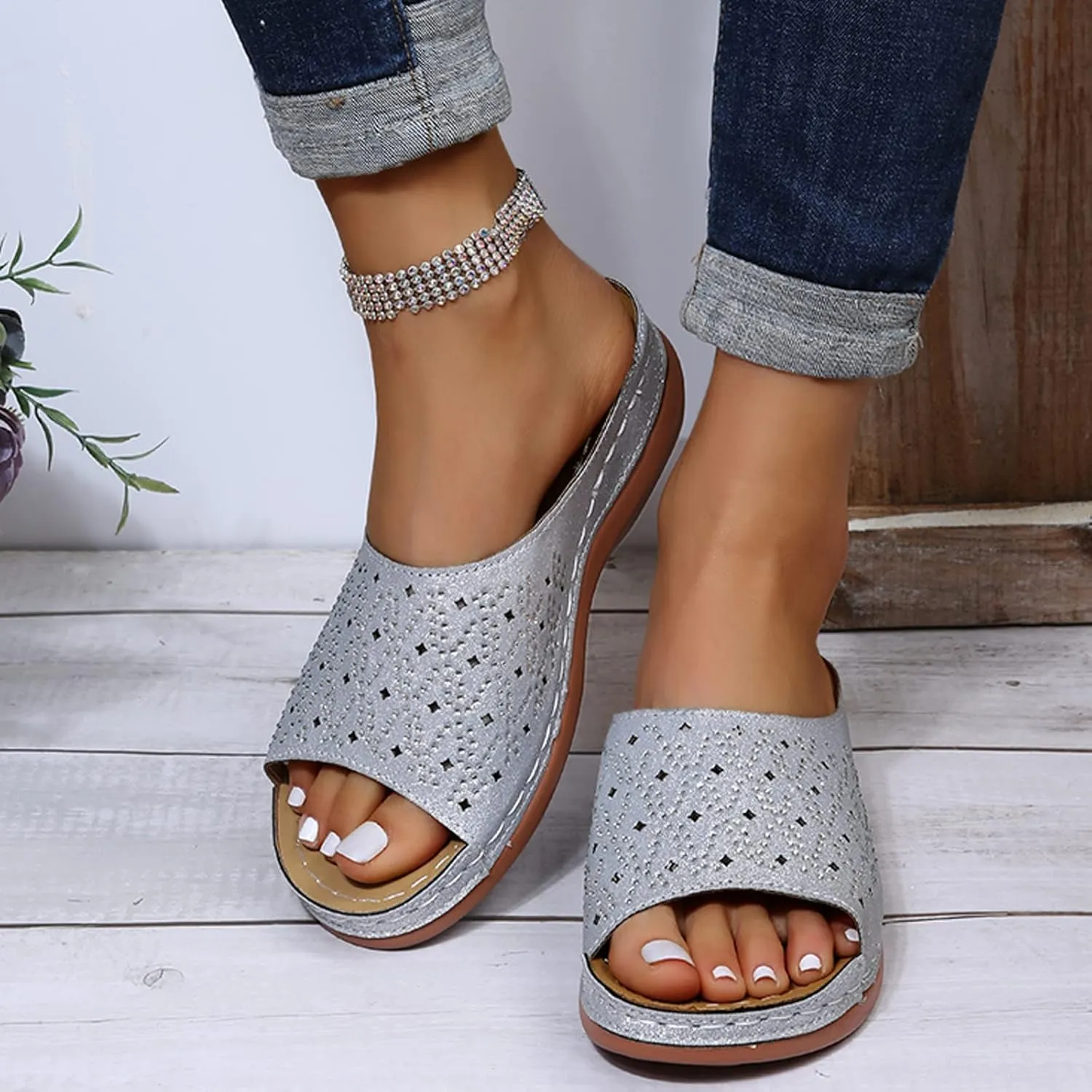 Orthopedic Sandals for Women 2025 Wide Feet Orthotic Beach Sandals Dressy Orthotic Walking Sandals Comfort Summer Shoes2