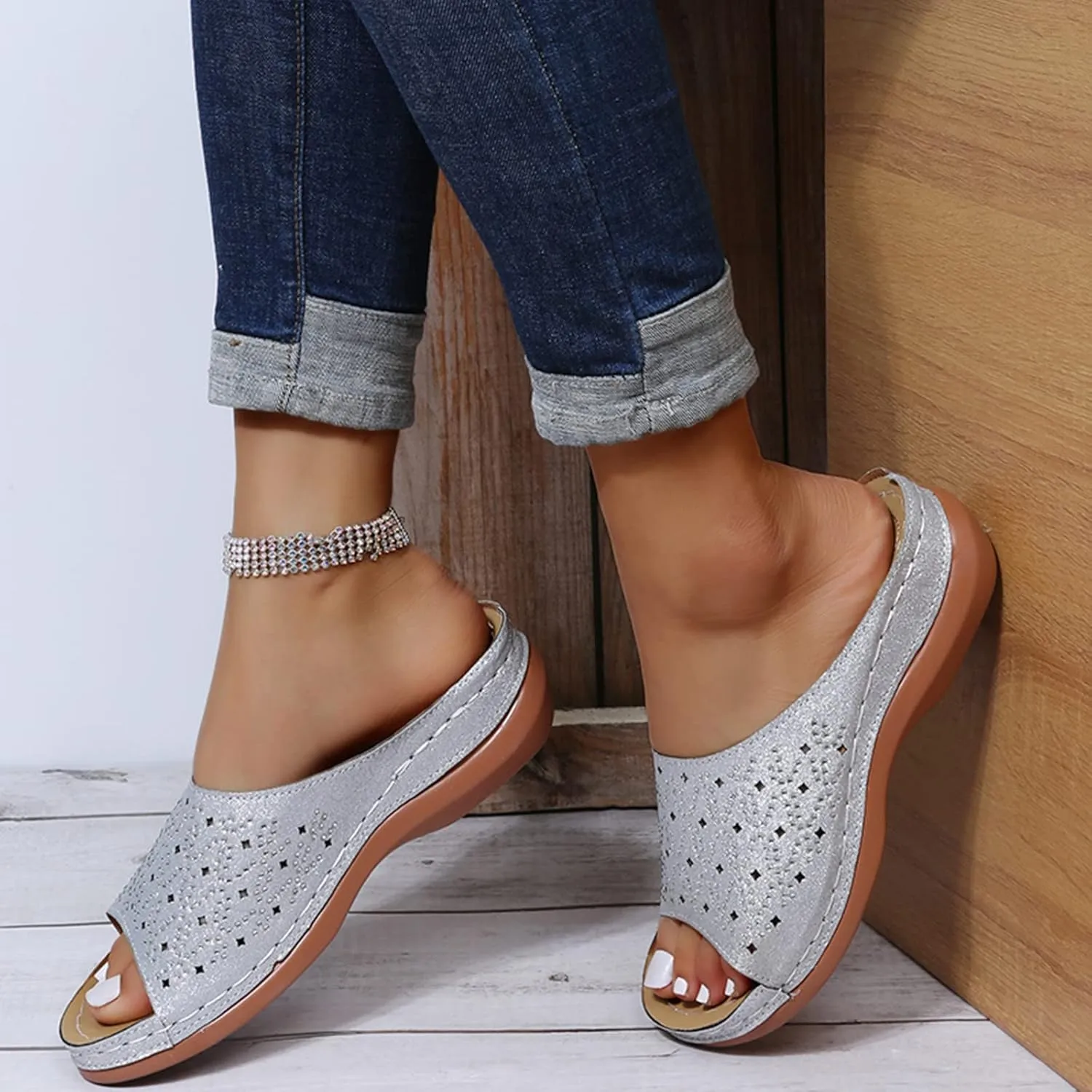 Orthopedic Sandals for Women 2025 Wide Feet Orthotic Beach Sandals Dressy Orthotic Walking Sandals Comfort Summer Shoes2