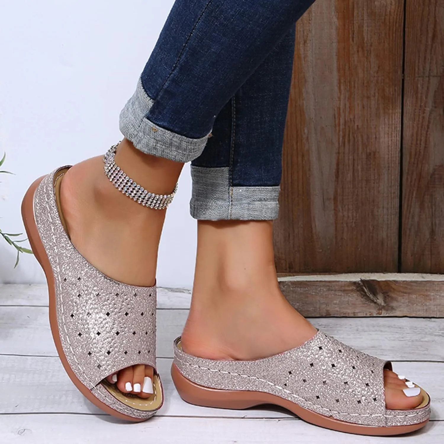 Orthopedic Sandals for Women 2025 Wide Feet Orthotic Beach Sandals Dressy Orthotic Walking Sandals Comfort Summer Shoes2