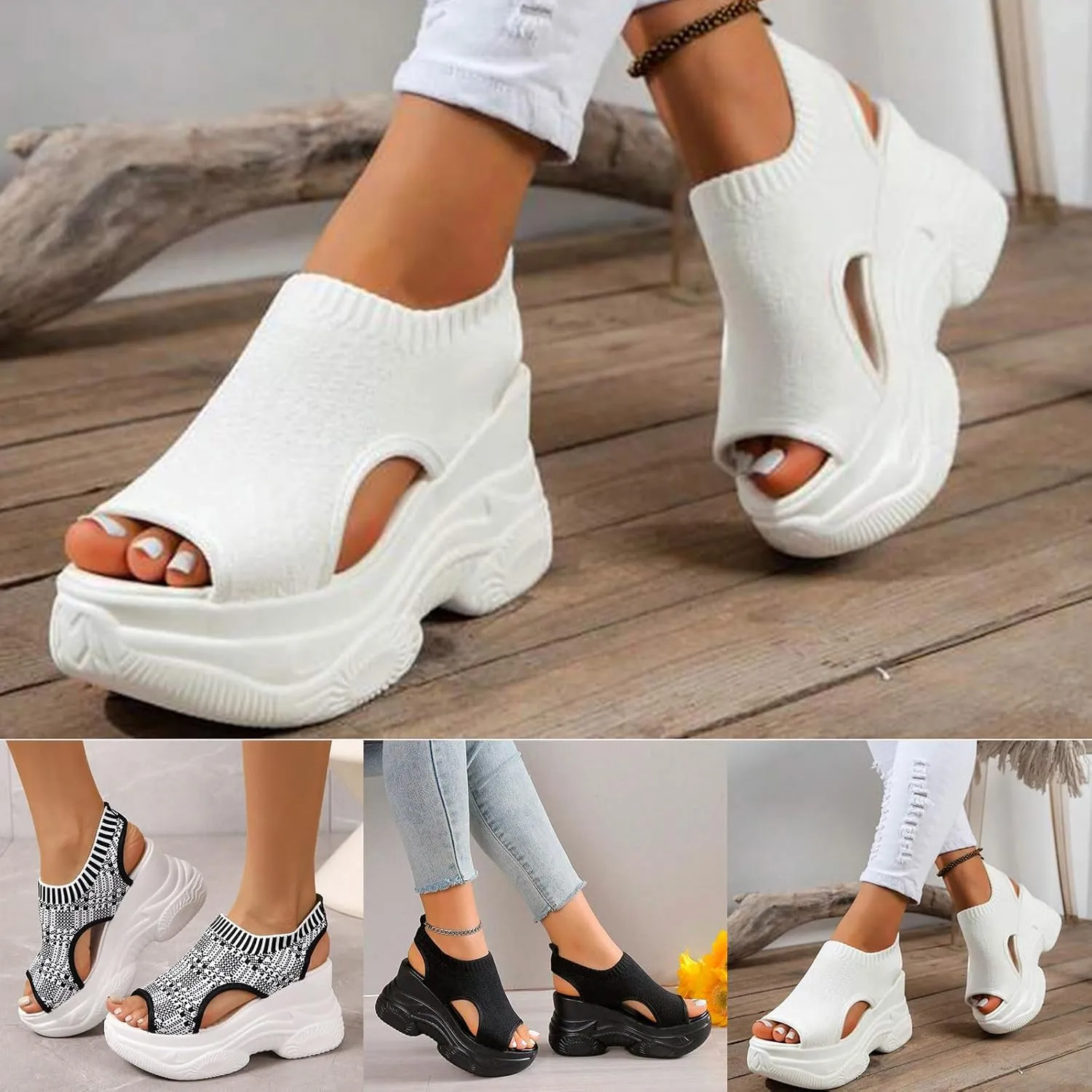 Orthopedic Sandals for Women Summer Walking Sandals Arch Support Ankle Strap Sandals Comfortable Casual Wedge Shoes