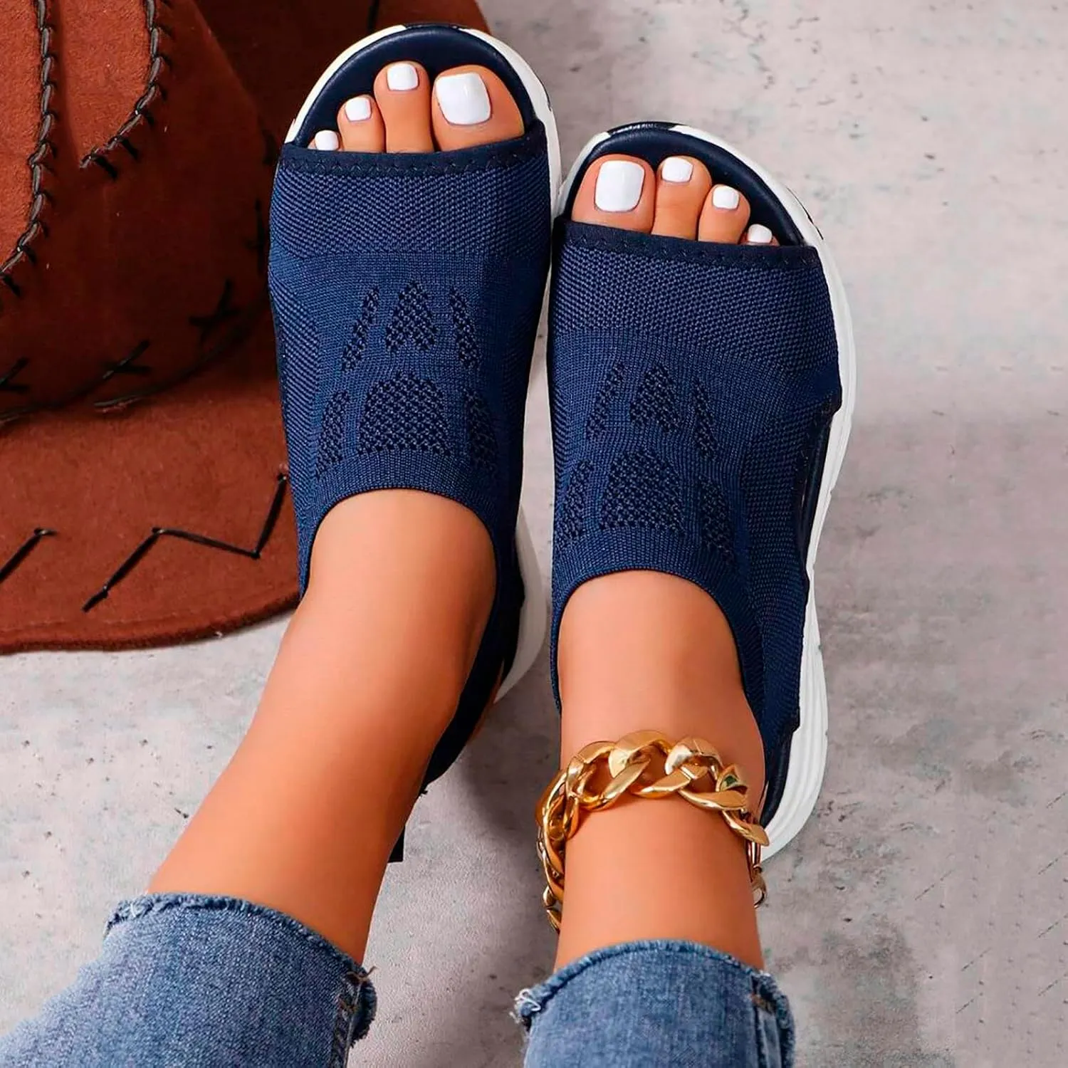 Orthopedic Sandals for Women Summer Walking Sandals Arch Support Ankle Strap Sandals Comfortable Casual Wedge Shoes