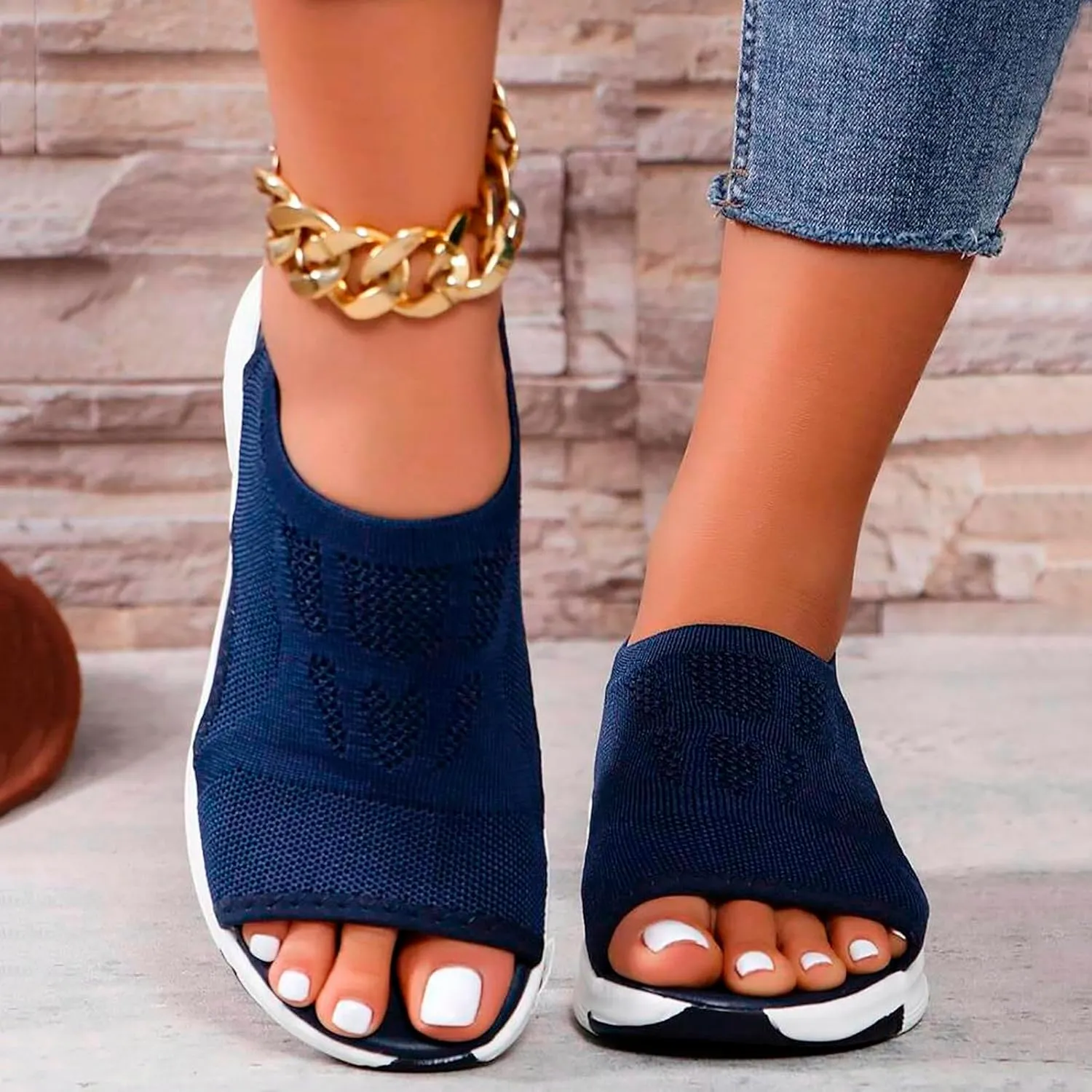 Orthopedic Sandals for Women Summer Walking Sandals Arch Support Ankle Strap Sandals Comfortable Casual Wedge Shoes